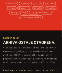 PRVI NASTUP / FIRST Appearance @ KOMIKAZELAND 24 godine, 400+ autor_ica, 100+ izdanja / 24 years, 400+ authors, 100+ issues